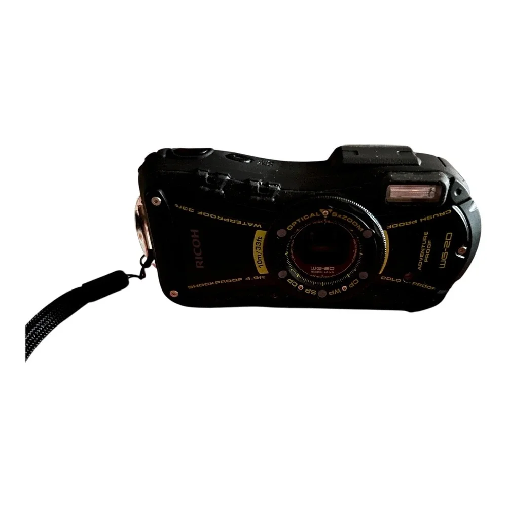 Ricoh WG-20 Waterproof Digital Camera Black 14MP 5x Optical Zoom Rugged Boxed‎